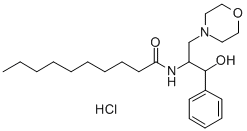 D,L-THREO-1-PHENYL-2-DECANOYLAMINO-3-MORPHOLINO-1-PROPANOL HCL Struktur