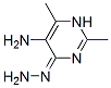 4(1H)-Pyrimidinone,  5-amino-2,6-dimethyl-,  hydrazone  (9CI) Struktur