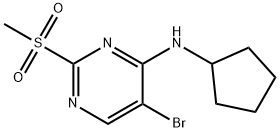 4-PyriMidinaMine, 5-broMo-N-cyclopentyl-2-(Methylsulfonyl)- Struktur