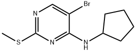 4-PyriMidinaMine, 5-broMo-N-cyclopentyl-2-(Methylthio)- Struktur