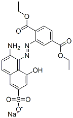 sodium diethyl 2-[(2-amino-8-hydroxy-6-sulphonatonaphthyl)azo]terephthalate Struktur