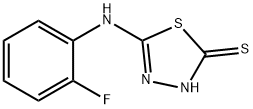 5-(2-FLUORO-PHENYLAMINO)-[1,3,4]THIADIAZOLE-2-THIOL Struktur