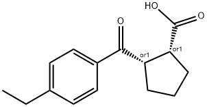 CIS-2-(4-ETHYLBENZOYL)CYCLOPENTANE-1-CARBOXYLIC ACID Struktur