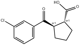 TRANS-2-(3-CHLOROBENZOYL)CYCLOPENTANE-1-CARBOXYLIC ACID Struktur