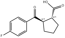 TRANS-2-(4-FLUOROBENZOYL)CYCLOPENTANE-1-CARBOXYLIC ACID Struktur