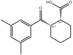 CIS-2-(3,5-DIMETHYLBENZOYL)CYCLOHEXANE-1-CARBOXYLIC ACID Struktur