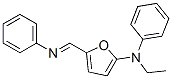 2-Furanamine,  N-ethyl-N-phenyl-5-[(phenylimino)methyl]- Struktur