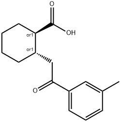 TRANS-2-[2-(3-METHYLPHENYL)-2-OXOETHYL]CYCLOHEXANE-1-CARBOXYLIC ACID Struktur