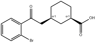 CIS-3-[2-(2-BROMOPHENYL)-2-OXOETHYL]CYCLOHEXANE-1-CARBOXYLIC ACID Struktur