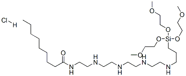 N-[16,16-bis(2-methoxyethoxy)-17,20-dioxa-3,6,9,12-tetraaza-16-silahenicos-1-yl]nonanamide monohydrochloride Struktur