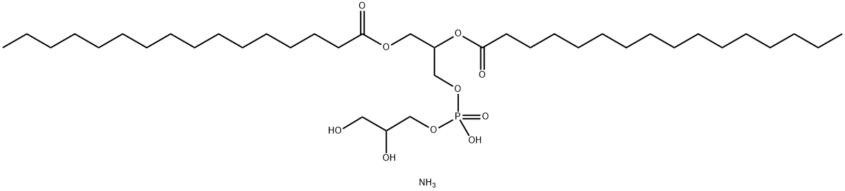 1,2-DIHEXADECANOYL-RAC-GLYCERO-3-PHOSPHO-RAC-[1-GLYCEROL] AMMONIUM SALT Struktur