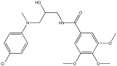 N-(3-((4-Chlorophenyl)methylamino)-2-hydroxypropyl)-3,4,5-trimethoxybe nzamide Struktur