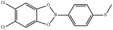 5,6-Dichloro-2-[4-(methylthio)phenyl]-1,3,2-benzodioxaborole Struktur