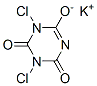 potassium 1,5-dichloro-4,6-dioxo-1,3,5-triazin-2-olate Struktur