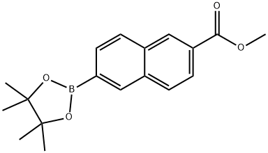 Methyl 6-(4,4,5,5-tetraMethyl-1,3,2-dioxaborolan-2-yl)-2-naphthoate Struktur