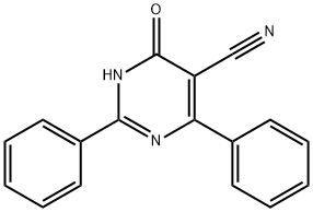 4-Oxo-2,6-diphenyl-1,4-dihydropyrimidine-5-carbonitrile Struktur