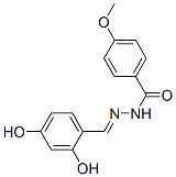 4-Methoxybenzoic acid N'-[(2,4-dihydroxyphenyl)methylene] hydrazide Struktur