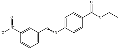 p-(m-Nitrobenzylidene)aminobenzoic acid ethyl ester Struktur