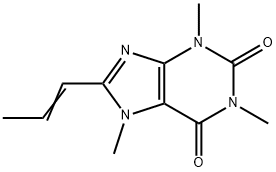 3,7-Dihydro-8-(1-propenyl)-1,3,7-trimethyl-1H-purine-2,6-dione Struktur