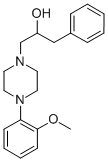 1-Piperazineethanol, alpha-benzyl-4-(o-methoxyphenyl)- Struktur