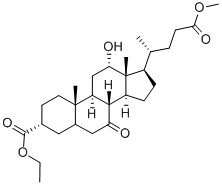 3-alpha-Ethoxycarbonyl-12-alpha-hydroxy-7-oxocholan-24-oic acid, methy l ester Struktur