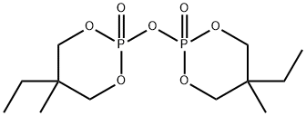 2,2'-oxybis[5-ethyl-5-methyl-1,3,2-dioxaphosphorinane] 2,2'-dioxide Struktur