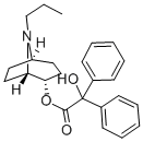 [1S,5R,(+)]-8-Propyl-8-azabicyclo[3.2.1]octane-2β-ol diphenylhydroxyacetate Struktur