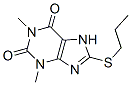 8-(Propylthio)theophyline Struktur