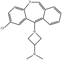 2-Chloro-11-(3-dimethylamino-1-azetidinyl)dibenzo[b,e]thiepin Struktur