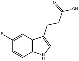 3-(5-氟吲哚-3基)丙酸, 7394-78-7, 結(jié)構(gòu)式