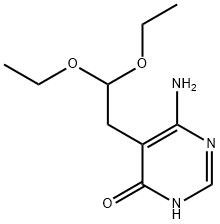 6-Amino-5-(2,2-diethoxyethyl)pyrimidin-4-ol Struktur