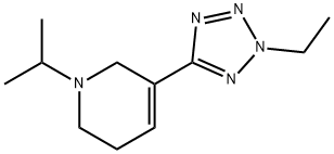 Pyridine, 3-(2-ethyl-2H-tetrazol-5-yl)-1,2,5,6-tetrahydro-1-(1-methylethyl)- (9CI) Struktur