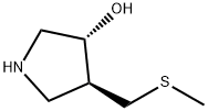 3-Pyrrolidinol,4-[(methylthio)methyl]-,(3R,4S)-(9CI) Struktur