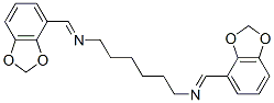 N,N'-Bis(2,3-methylenedioxybenzylidene)-1,6-hexanediamine Struktur