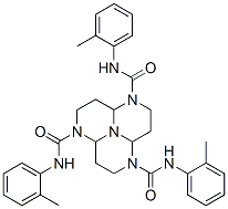 Dodecahydro-N,N',N''-tri-o-tolyl-1,4,7,9b-tetraazaphenalene-1,4,7-tricarboxamide Struktur