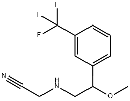 [[2-[3-(Trifluoromethyl)phenyl]-2-methoxyethyl]amino]acetonitrile Struktur