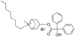 (8-methyl-8-octyl-8-azoniabicyclo[3.2.1]oct-3-yl) 2-hydroxy-2,2-diphen yl-acetate bromide Struktur