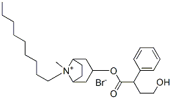 (8-methyl-8-nonyl-8-azoniabicyclo[3.2.1]oct-3-yl) 4-hydroxy-2-phenyl-b utanoate bromide Struktur