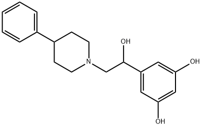 1-(3,5-Dihydroxyphenyl)-2-(4-phenylpiperidino)ethanol Struktur