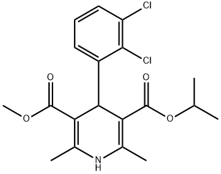 4-(2,3-Dichlorophenyl)-1,4-dihydro-2,6-dimethyl-3,5-pyridinedicarboxylic acid 3-methyl 5-(1-methylethyl) ester Struktur