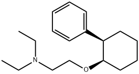 2-phenylcyclohexyl N,N-diethylaminoethyl ether Struktur