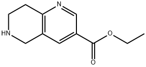 5,6,7,8-Tetrahydro-[1,6]naphthyridine-3-carboxylic acid ethyl ester Struktur