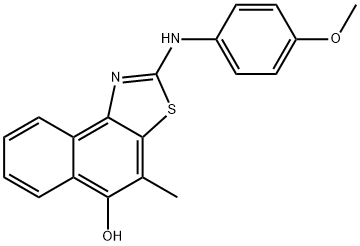 Naphtho[1,2-d]thiazol-5-ol,  2-[(4-methoxyphenyl)amino]-4-methyl- Struktur