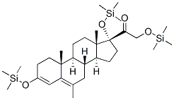 6-Methyl-3,17,21-tris[(trimethylsilyl)oxy]pregna-3,5-dien-20-one Struktur