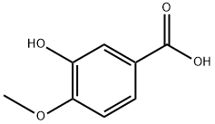 3-hydroxy-4-Methoxybenzoic acid Struktur