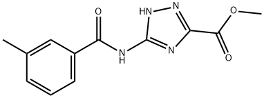 1H-1,2,4-Triazole-3-carboxylicacid,5-[(3-methylbenzoyl)amino]-,methylester Struktur