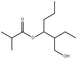 Propanoic acid, 2-methyl-, 2-(hydroxymethyl)-1-propylbutyl ester Struktur