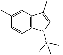 1H-Indole, 2,3,5-trimethyl-1-(trimethylsilyl)- Struktur