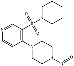 1-[[4-(4-Nitroso-1-piperazinyl)-3-pyridinyl]sulfonyl]-piperidine Struktur