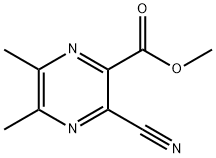 Pyrazinecarboxylic acid, 3-cyano-5,6-dimethyl-, methyl ester (9CI) Struktur